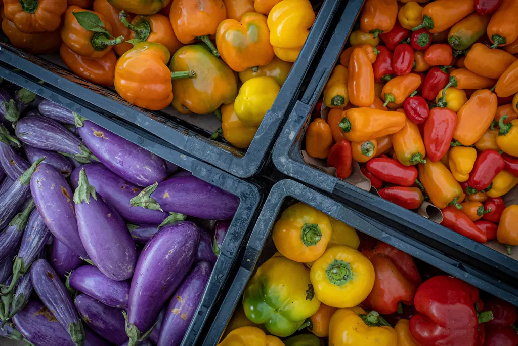 Pimientos del mercado de la Boqueria