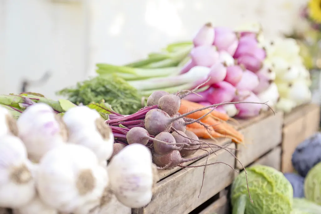 Ajos y verduras de temporada