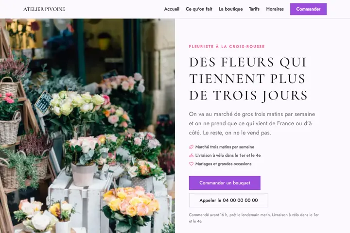 Capture d'écran de Atelier Pivoine