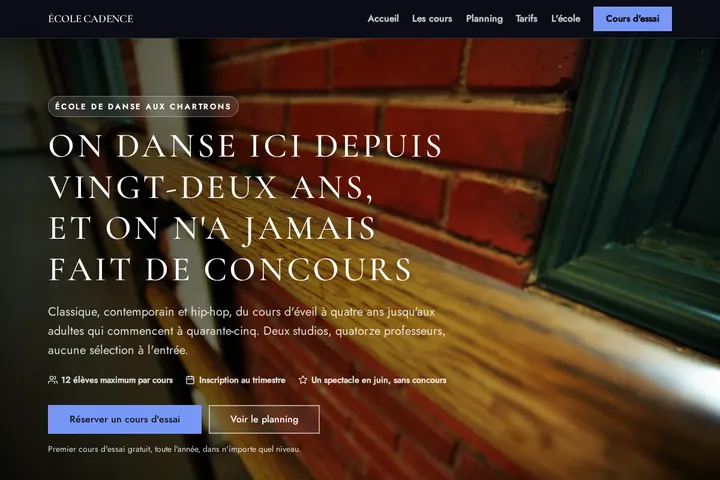 Capture d'écran de École Cadence