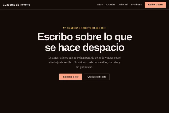 Screenshot of Cuaderno de Invierno