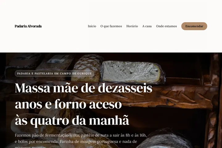 Captura de ecrã de Padaria Alvorada
