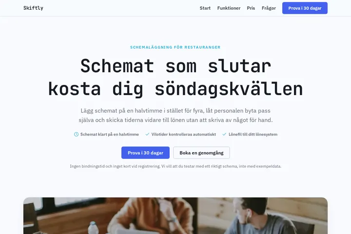 Skärmbild av Skiftly